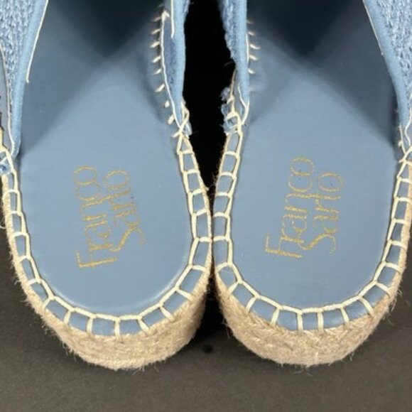 Franco Sarto Women's Size 10 Pamala Sandal‎ Wedge Platform Blue Tan Espadrille - Picture 6 of 12